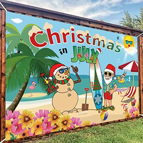 חג המולד ביולי באנר רקע קישוטים, הוואי מלה קליקימאקה חג המולד רקע באנר חוף בריכת קיץ סנטה רקע קישוטים
