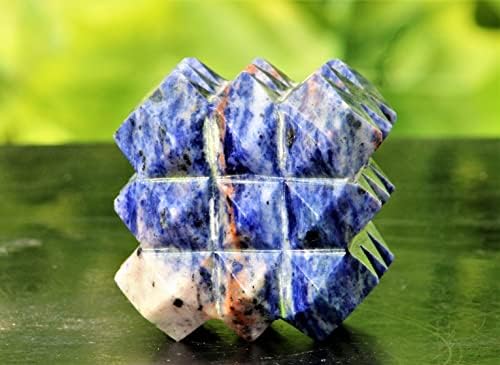 מעולה טבעי מלוטש כחול סודליט קוורץ אבן קריסטל 54 פירמידות מוגדרות בקוביה צ'אקרות ריפוי מינרלים גולמיים