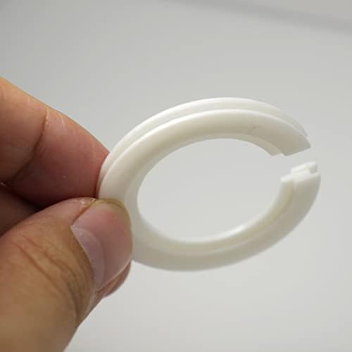 ממיר טבעת גוון מנורה 27 עד 14, החלפת פלסטיק לבנה 42 ממ עד 29 ממ אהיל עם התאמת טבעת דופלקס, 2 מארז