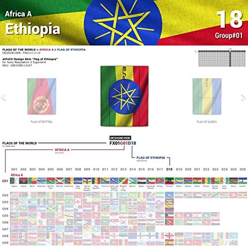 סוני פלייסטיישן 3 סופרסלים עיצוב עור דגל של אתיופיה מדבקות מדבקת עבור פלייסטיישן 3 סופרסלים