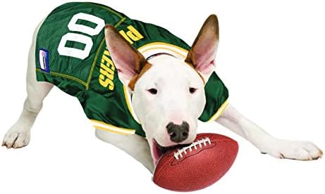 ג ' רזי כלב גרין ביי פקרס, גודל: אקס-גדול. תחפושת ג ' רזי כדורגל הטובה ביותר עבור כלבים & מגבר; חתולים. חולצת
