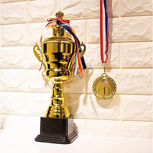 מדליות זהב של Juvale - פרסי זוכה מטאל 6 -חבילות, מושלמים לספורט, תחרויות, דבורי איות, טובות מסיבות, קוטר 2.75