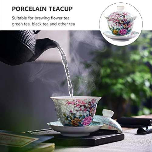 כוס תה קרמיקה של דויטול כוס תה פו סינית עם מכסים קערת תה צבועה ביד קערת תה קרמיקה קערת תה מסורתית כלים