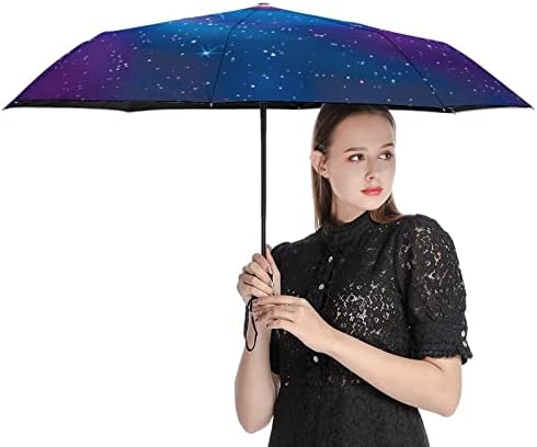 גלקסי רקע 3 קפלים אוטומטי פתוח קרוב נגד אולטרה סגול מטריית נסיעות מטריית נייד קיץ מטריות