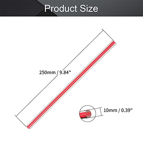 פילקט אדום קו ישר אקריליק עגול מוט סטנדרטי פרספקס סובלנות קל משקל עבור עשה זאת בעצמך 10 ממ קוטר