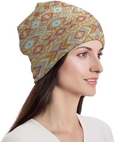 אתני גיאומטרי שבטי עממי סגנון יוניסקס כפת כובע חם גולגולת כובע בסוודרים כובע לשינה מזדמן אחת גודל