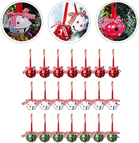 קישוטים לחג המולד של גלפאדה 24 יחידות תליונים בצורת פעמון יצירתי קישוטי חג המולד ברזל דקורס פעמון קטן