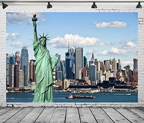 קורפוטו בד 7 על 5 רגל פסל חירות רקע ניו יורק נושאים מסיבת קישוטי ניו יורק מסיבת באנר ניו יורק צילום