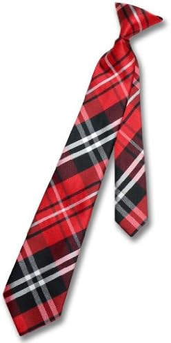 וזוביו נאפולי ילד של קליפ על עניבה שחור אדום לבן משובץ נוער צוואר עניבה