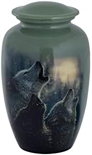 Kallaaz Classic Wolf Urn urn אלומיניום בעבודת יד Uhren Urn urns קבורה גדולה לכדים אפר לאנושיים