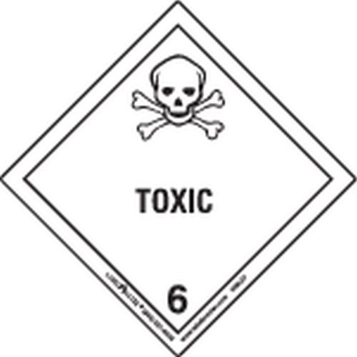 תווית 27 תווית מנוסחת רעילה, נייר, חומרים מסוכנים, 4 איקס 4