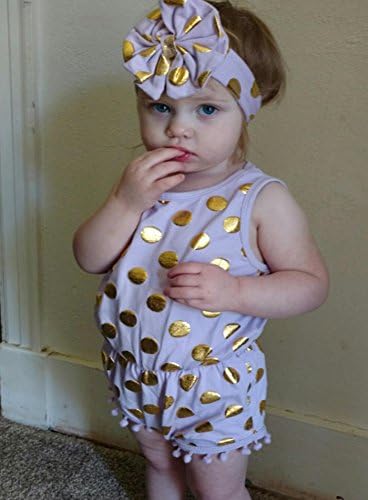 בגדי תינוקות נקודות זהב פרחוניות עם שרוול ארוך שרוול ארוך תלבושת תלבושת בגד גוף בגדים עם מחממי