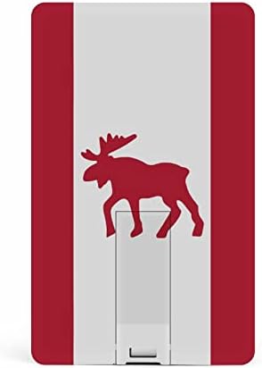 סמל מוס בכרטיס הדגל הקנדי USB 2.0 כונן הבזק 32 גרם/64 גרם דפוס מודפס מצחיק