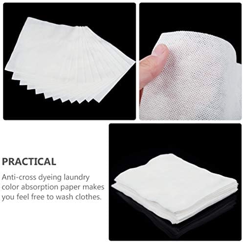 גיליונות Besportble Dye 48 PCS 2 ערכים צביעה- נייר כביסה בנייר כביסה נגד ספיגה בנייר כביסה בגדי כביסה
