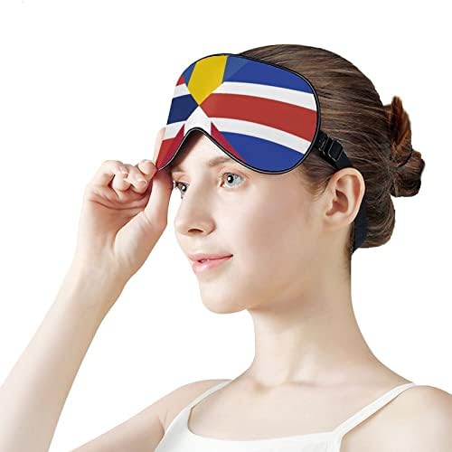 דגל נורדי מכסה מסיכת עיניים רכה אפקטיבית הצללה אפקטיבית מסכת שינה נוחות עיניים עם רצועה מתכווננת