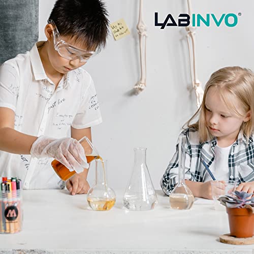 Labinvo צורה נמוכה בקנה מידה כפול מכוסה מזכוכית, כרך 3000 מל, 3.3 סט זכוכית בורוסיליקט, IN-BKL3000