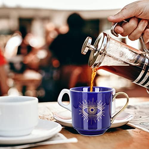 כוסות אספרסו k באנגו -קפה קרמיקה ספל קפה כחול כוס מים כוס כוס כוס שתייה כוס שתייה לתה בוקר קפה קפה