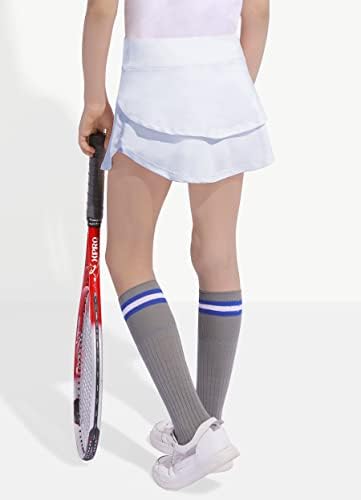 חצאיות הטניס של בנות מורול גולף סקורט עם מכנסיים קצרים ספורט ביצועים אתלטיים המריצים כיסים מזדמנים מעודדים