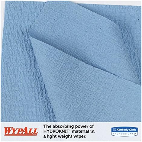 Wypall 35431 X60 מטליות, גליל קטן, 19 3/5 x 13 2/5, כחול, 130/rl, 6 rl/ct