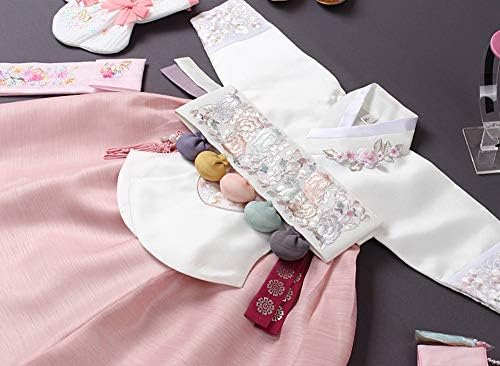 ילדה תינוקת הנבוק קוריאה שמלה מסורתית בגדים למסיבת יום הולדת ראשונה בגיל 1 גיל 10 פריטים ז'קט