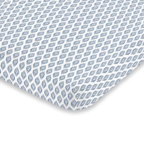 גווני אינדיגו נוג'ו כחול לבן פיל 4 חלקים משתלת סט מיטת מיטות - שמיכה, סדין עריסה מצויד כותנה, פרוע