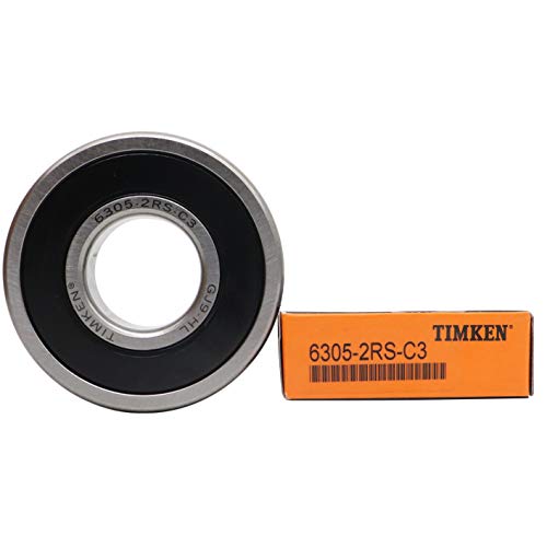 TIMKEN 6305-2RSC3 2 PCS מיסבי חותם גומי כפול 25X62X17 ממ ， ביצועים משומנים ויציבים מראש ומסבי כדור חריץ