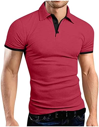 חולצות גברים שרוול קצר אופנה מקרית מוצק צבע רגיל אביב & קיץ רגיל מתאים פולו חולצות לגברים
