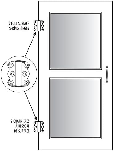 אבטחה אידיאלית SK919 ציר סגירה עצמית מערך דלתות מסך שחור