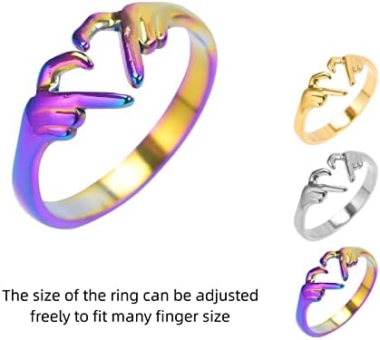 טבעת טבעת טבעת פלדה ללא סוף לנשים סגנון קר בסגנון קר קטן ללא דהייה טבעת נירוסטה פתוחה