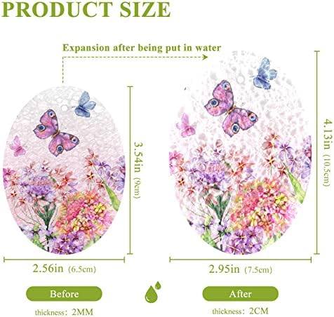 פרחי Alaza Hydrangea פרפר ספוג טבעי ספוג מטבח תאית ספוגים למנות שטיפת אמבטיה וניקוי משק בית, שאינו