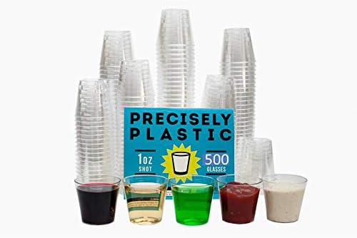 500 כוסות ירייה פרימיום 2oz כוסות חד פעמיות ברורות פלסטיק, מיכל מושלם לצילומי ג'לו, תבלינים, טעימות,
