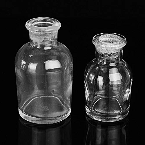 מעבדת Yutool בקבוק טפטפת זכוכית צלול, טפטפת זכוכית צלולה מפילה מגיב לבקבוק מעבדה מעבדה מזכוכית עם פיפטה זכוכית