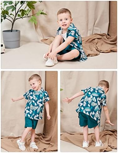 בייליסון 3 יחידות פעוטות בגדי תינוקות שרוול קצר חולצה משובצת הוואי