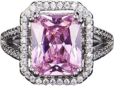 2023 חדש ורוד יהלום גיאומטרי קצה קלאסי טבעת קלאסית נשות תכשיטים מתנה בת מטענה מהגבהים והמורידות