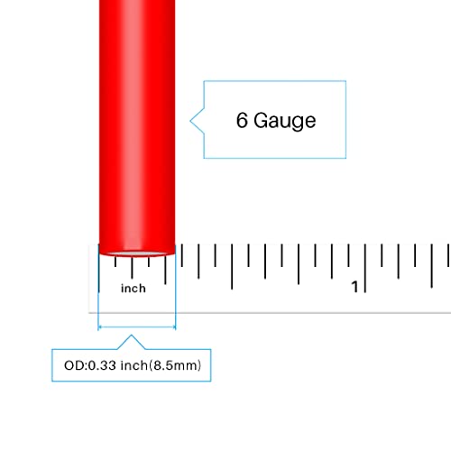 Bntechgo 6 חוט סיליקון מד 3 רגל אדום ו -3 רגל שחור גמיש 6 AWG 3200 גדילים של 0.08 ממ חוט נחושת משומר
