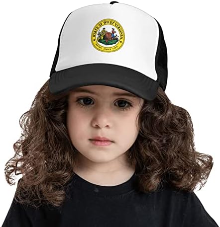 חותם מדינת בולופה של כובע הבייסבול של מערב וירג'יניה לילדים, יש פונקציה נושמת טובה, נוחות טבעית ונושמת