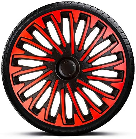 גלגל סט בסגנון אוטומטי מכסה סוהו בגודל 14 אינץ 'שחור/אדום