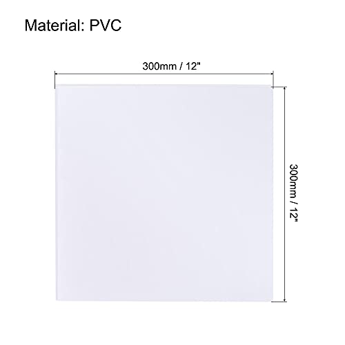 גיליון לוח הקצף של UXCell PVC, 3 ממ x 300 ממ x 300 ממ, לבן, 1/8 אינץ 'x 12 אינץ' x 12 אינץ ', דו צדדי,