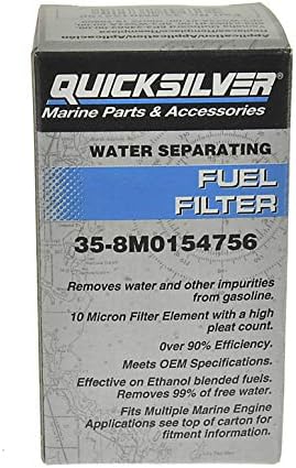 Quicksilver 8M0154756 מים מקוונים המפרידים בין מסנן דלק עבור ימאהה 125-425 כס חיצוניים וחיצוני סוזוקי