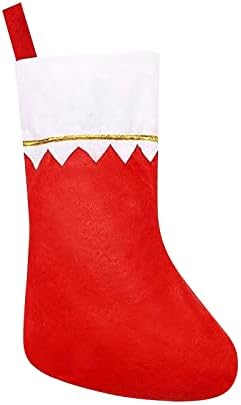גרביים מלאי מגרש DIY למתנות חג המולד תלוי קישוט מסיבת חג המולד 15 אינץ