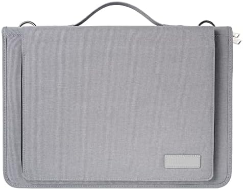 מארז שליח מחשב נייד עור אפור בראונה-תואם ל- Dell Chromebook 3110 11.6 2-in-1 מחשב נייד