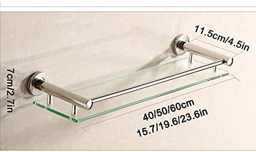 ERDDDCBB מדף זכוכית אמבטיה מדף אמבטיה מדף אמבטיה קיר קיר קיר קיר מוברש S304 נירוסטה 3 גודל אופציונלי