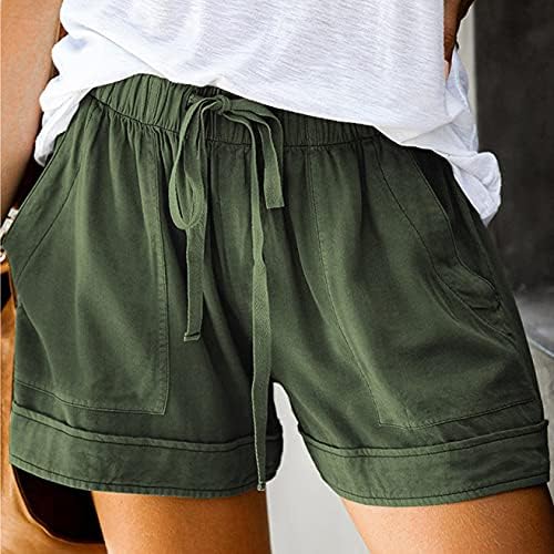 מכנסיים קצרים של חוף עמוק לנשים, מכנסיים קצרים של המותניים הקיץ המותניים בקיץ מכנסיים קצרים בסגנון אתני עם כיסים
