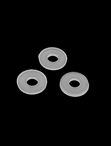 X-Deree בידוד עגול לבן ניילון מרווח מכונת כביסה שטוחה טבעת אטם 3 x 8 x 1 ממ 50 יחידות (Anello di