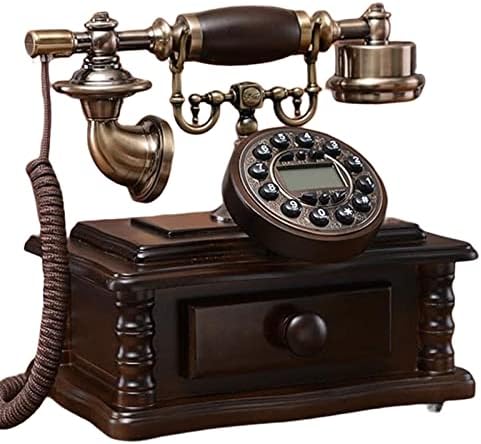 ריבועי הומוסאני טלפון קווי עשוי מעץ מעץ טלפון זיהוי טלפונים טלפון קבוע לחדר ישיבה במשרד הביתי