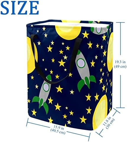 יקום חלל כוכב חללית כוכב דפוס הדפסה מתקפל סל כביסה, 60 ליטר עמיד למים סלי כביסה סל כביסה בגדי צעצועי