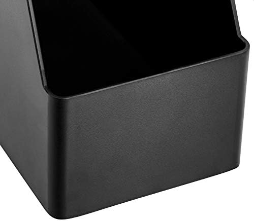 אמזון יסודות מארגן שולחן פלסטיק-מתלה מגזין, שחור, 2-חבילה