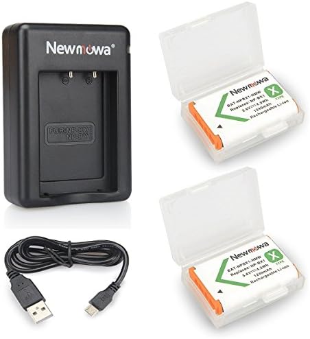 NP-BX1 Newmowa החלפת סוללה ומטען USB כפול סט עבור Sony NP-BX1/M8 ו- Sony DSC-RX100, DSC-RX100 II,