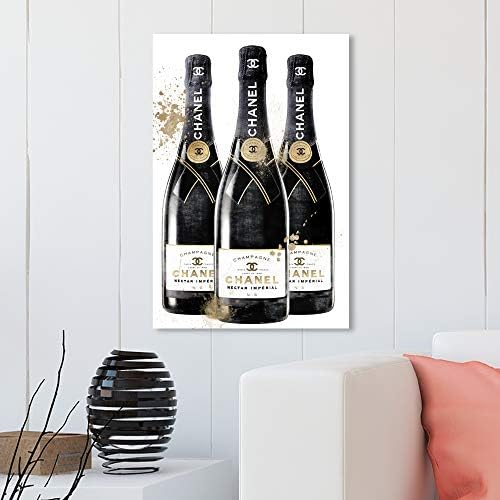 אוליבר גל אמן אופנה וגלאם משקאות ומשקאות חריפים אמנות קיר שמפניה 'בית ד' דולקור בר חדר מטבח סגנון