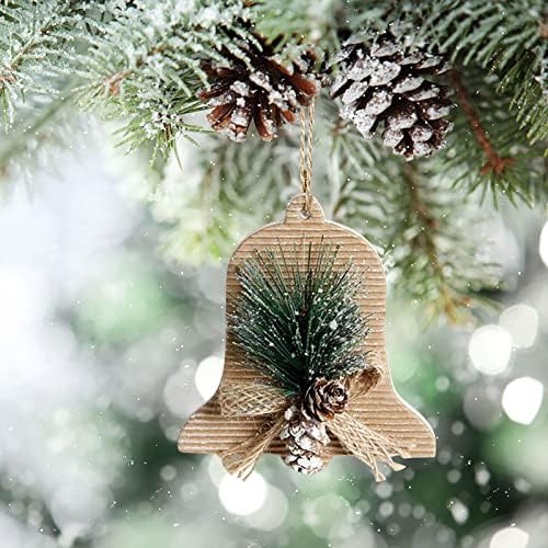 קישוט עץ חג המולד קישוטים תלויים נצנצים עץ חג המולד גרב איש שלג אישור R Santa Snowflake קישוטים לחג המולד 12